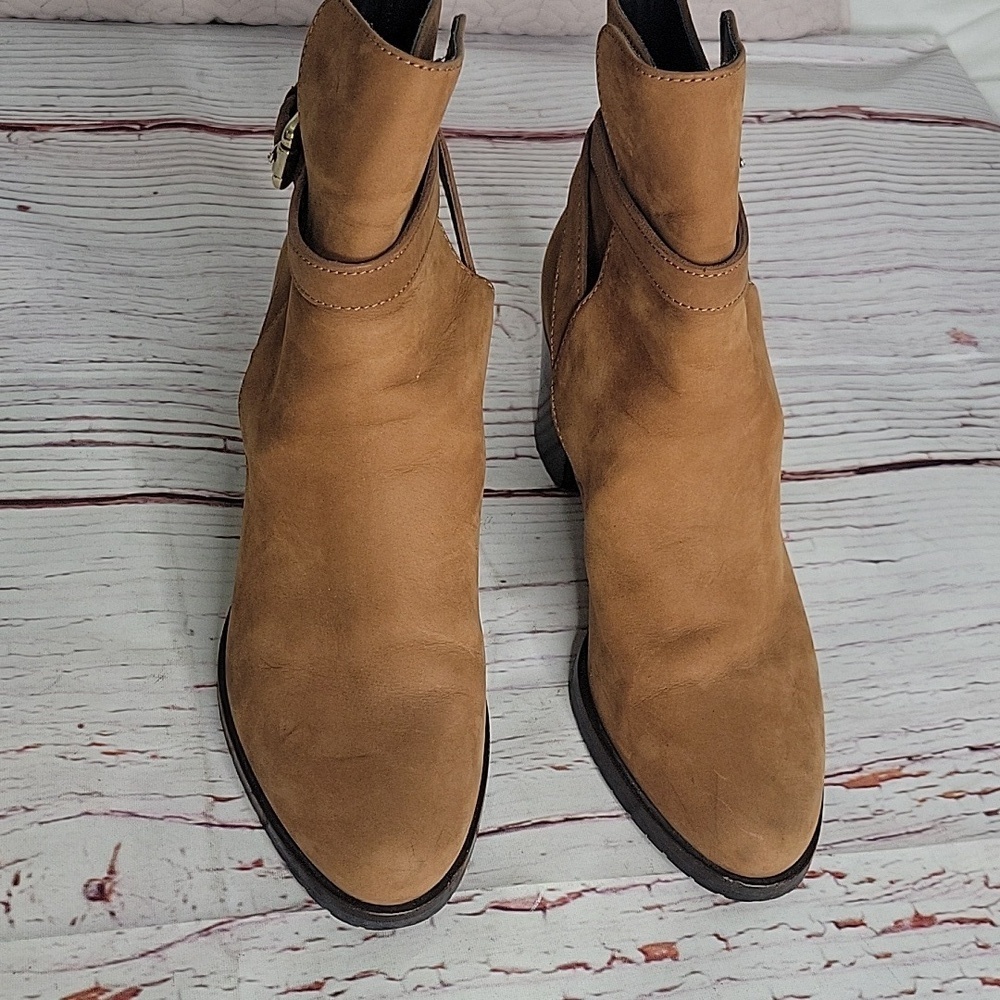LK BENNETT LONDON Tan Ankle Boots with Buckle Detail Size 36 Or 6 - Picture 3 of 8